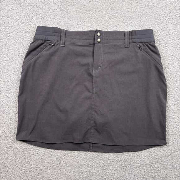 Kuhl Strattus Skort Womens 12 Gray Skirt Pockets Stretch Quick Dry Lined - Picture 1 of 13